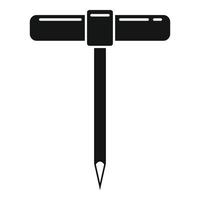 Carpenter awl icon, simple style vector