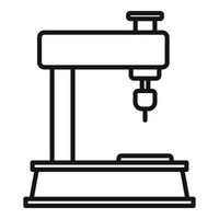 Industry milling machine icon, outline style vector