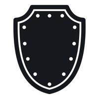Army protective shield icon, simple style vector
