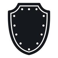 Army protective shield icon, simple style vector