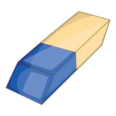 Eraser icon, cartoon style