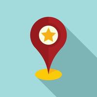 Sightseeing location icon, flat style vector