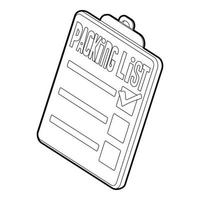 Clipboard with packing list icon vector