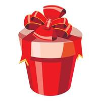 Gift box icon, isometric 3d style vector