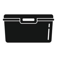 nuevo icono de caja de plástico, estilo simple vector