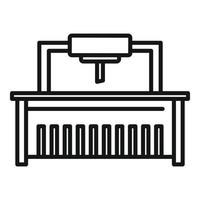 Milling machine beam icon, outline style vector