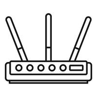 icono de enrutador de Internet, estilo de esquema vector