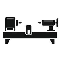 Drilling lathe icon, simple style vector