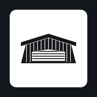 Barn icon in simple style vector