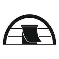 Immigrants tent icon, simple style vector