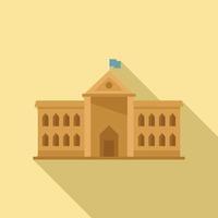 Parliament property icon, flat style vector