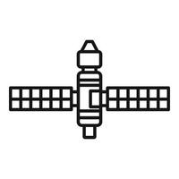 Space station icon outline vector. International satellite station vector
