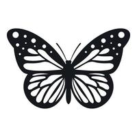 Big butterfly icon, simple style vector