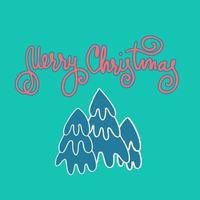 Merry Christmas greeting card vector