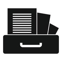 Storage documents icon, simple style vector