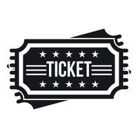 Ticket icon, simple style vector