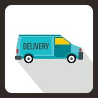 Delivery car logo, flat style. vector