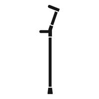 Metal walking stick icon, simple style vector