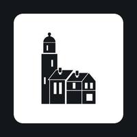 icono de la iglesia en estilo simple vector