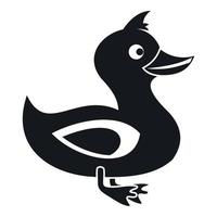 Black duck icon, simple style vector