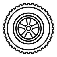 Repaired tire icon, outline style vector