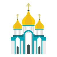 icono de la iglesia ortodoxa, estilo plano vector