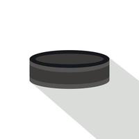 Hockey puck icon, flat style vector