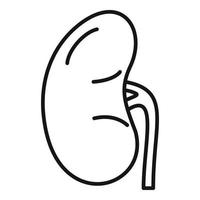 Healthy kidney icon, outline style vector
