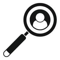 Search personal information icon, simple style vector