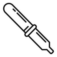 Medical pipette icon, outline style vector