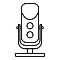 Radio microphone icon, outline style vector