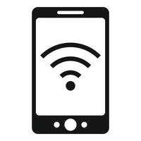 Wifi remote control icon, simple style vector