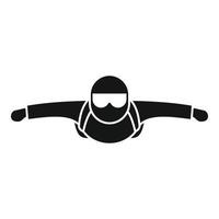 Man skydiving icon, simple style vector