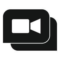 Application video call icon, simple style vector