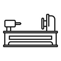 Electric lathe icon, outline style vector