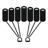 Air parachuting icon, simple style vector