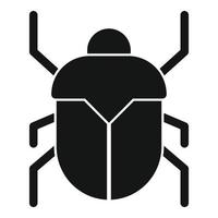 Scarab beetle icon, simple style vector