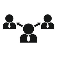 Outsource business icon, simple style vector