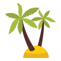 Palm tree icon, flat style vector