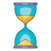 icono de reloj de arena, estilo de dibujos animados vector