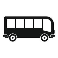 icono de autobús de viaje, estilo simple vector