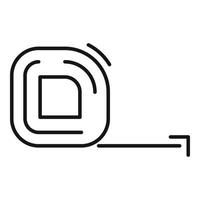 icono de cinta métrica, estilo de esquema vector