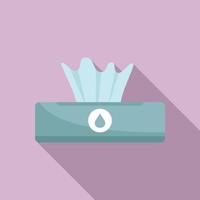 Antiseptic wet napkin icon, flat style vector