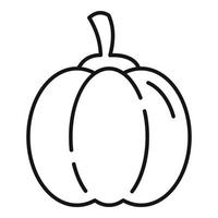 Farm pumpkin icon, outline style vector