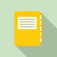 Purchasing manager folder icon, flat style vector