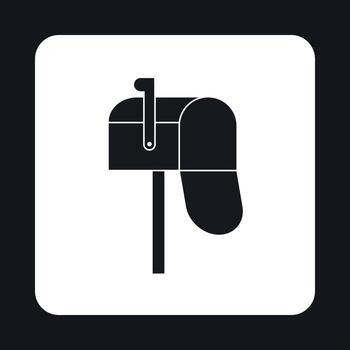 Inbox icon, simple style vector