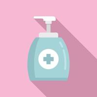 Apply antiseptic bottle icon, flat style vector