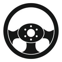 Garage steering wheel icon, simple style vector