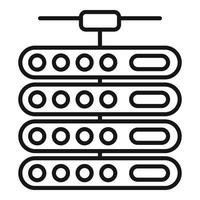 Server center connection icon, outline style vector