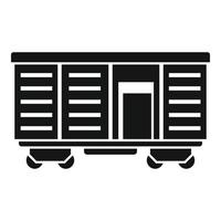 Illegal immigrants wagon icon, simple style vector